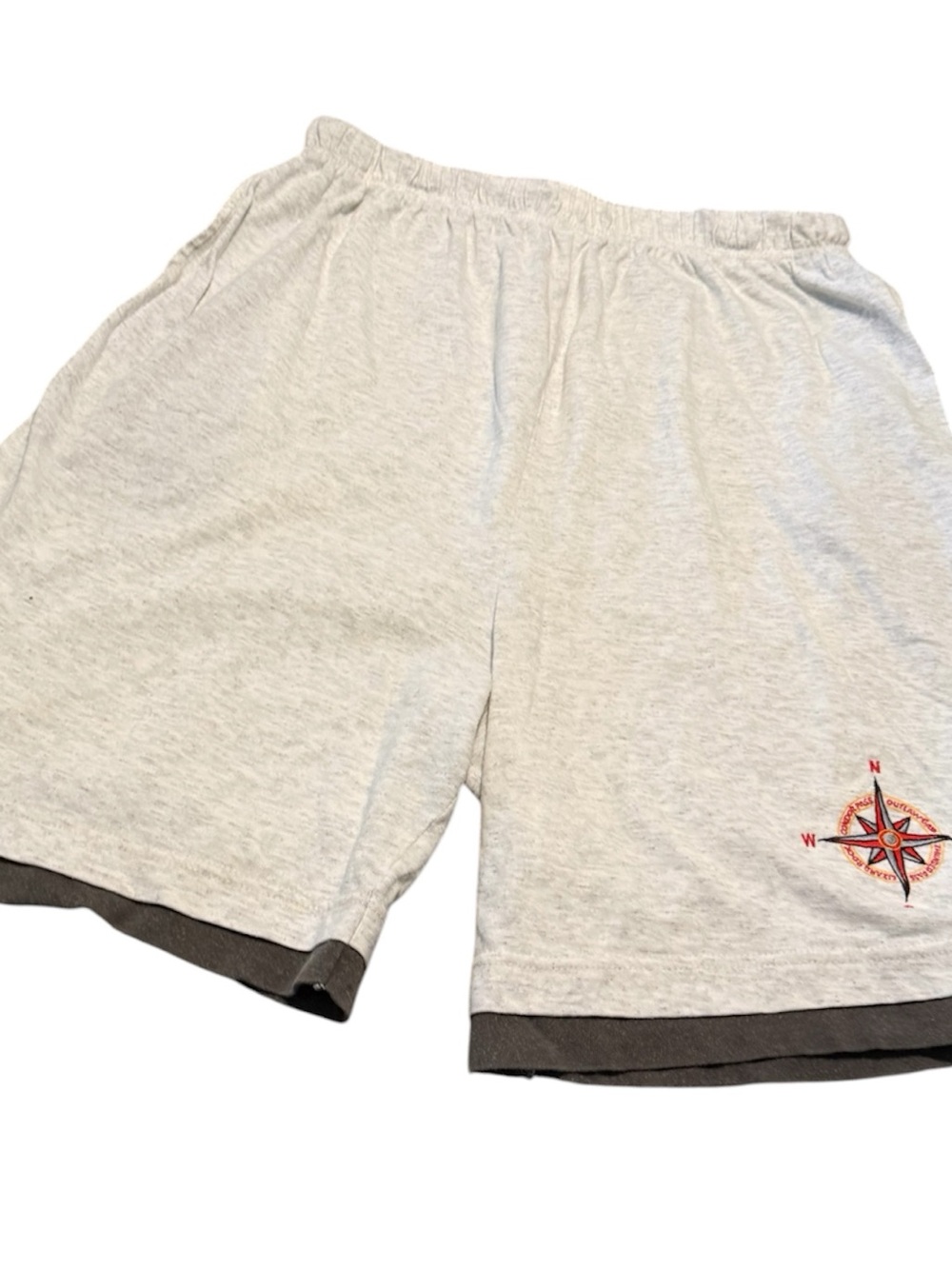 VTG Light Gray Men's Compass Embroidered logo Shorts
